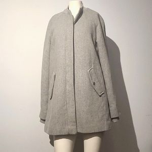 TU Branded crew neck grey coat